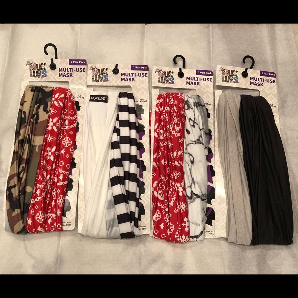 Multiple MukLuks Multi-Use Face Masks NWT